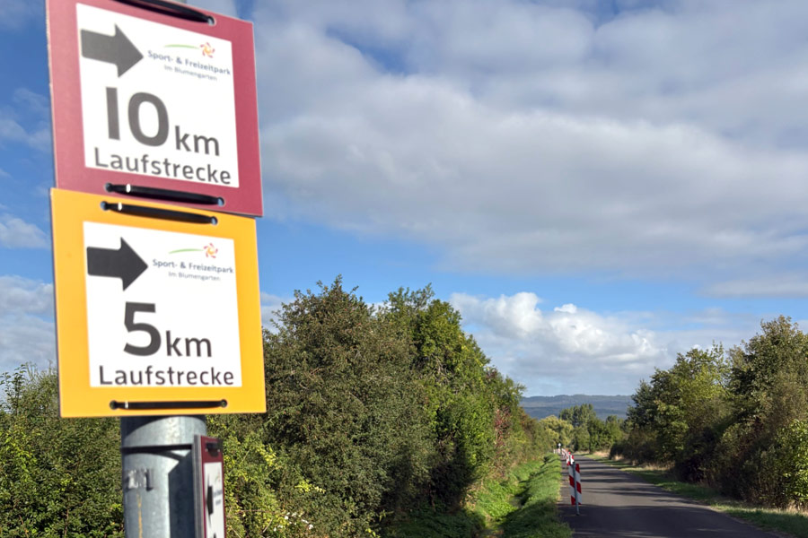 Laufstrecke im Sport- & Freizeitpark im Blumengarten